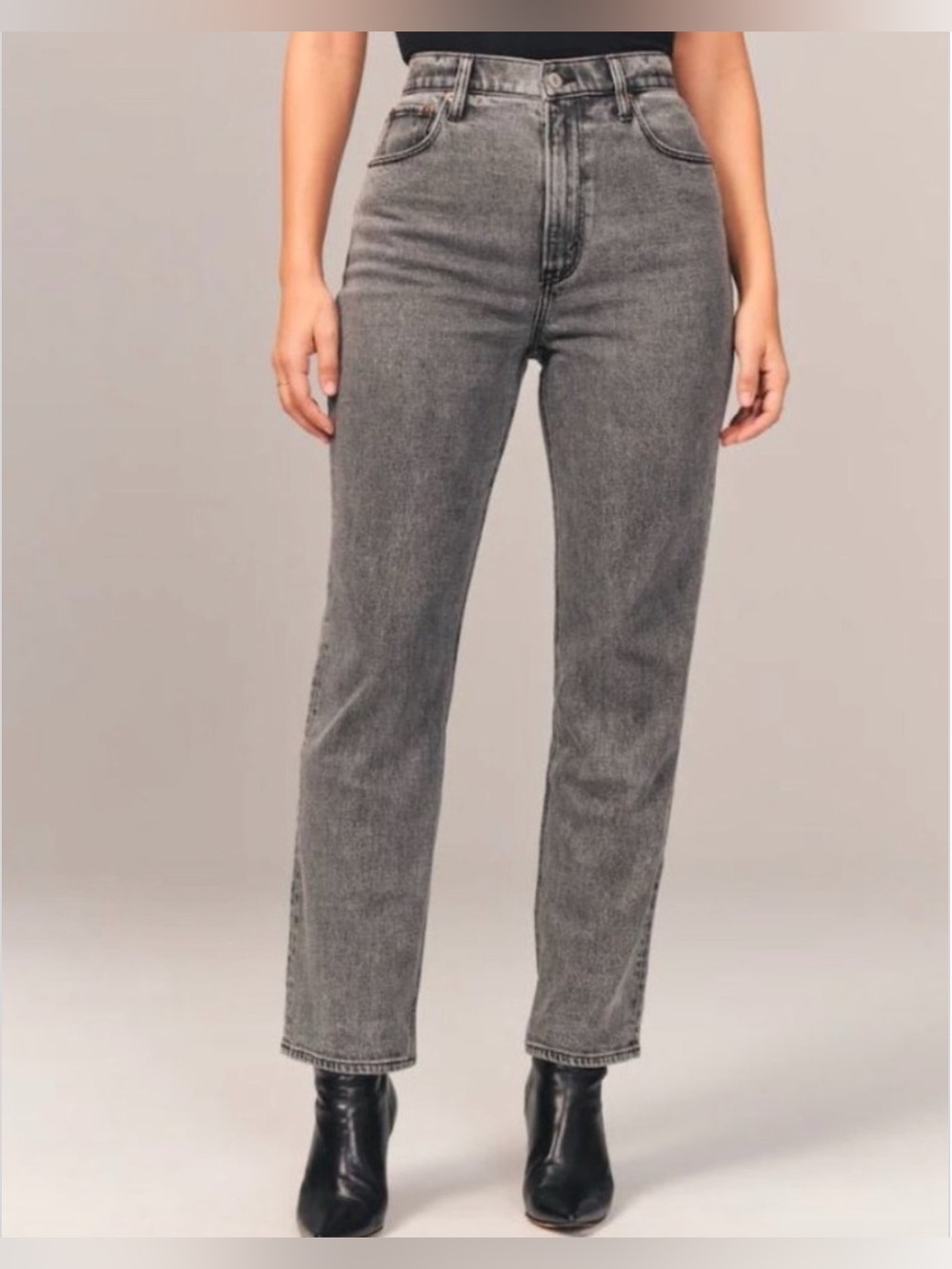 Abercrombie & Fitch-The Ankle Straight Ultra High Rise Curve Love Jeans- 29